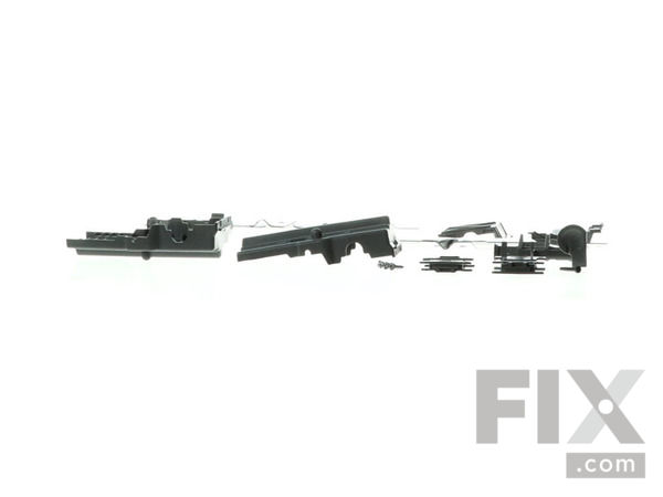 10065979-1-S-Whirlpool-W10712395-Upper Rack Adjuster Kit - White Wheels, Left and Right Sides 360 view